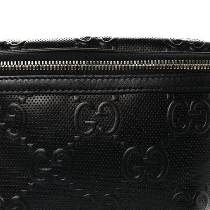 Gucci Calfskin GG Tennis Embossed Belt Bag Black 7 of 10