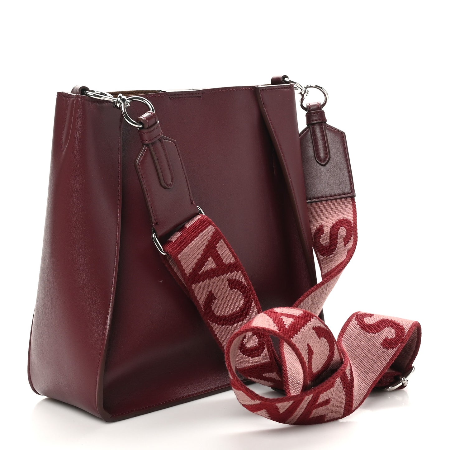 Eco Alter Nappa Perforated Logo Mini Crossbody Wine