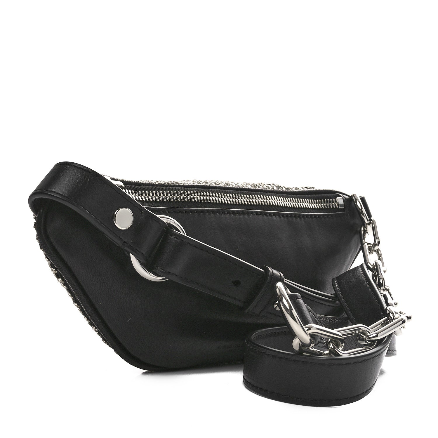 Alexander Wang Rhinestone Mesh Mini Attica Belt Bag Black 3 of 9