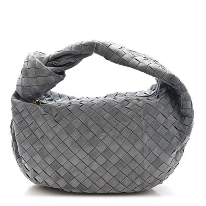 Bottega Veneta Suede Calfskin Intrecciato Teen Jodie Hobo Thunder 1 of 9