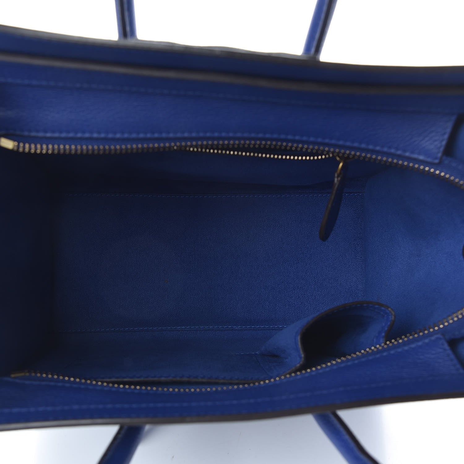 Celine Drummed Calfskin Micro Luggage Indigo 5 of 9