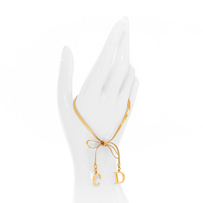 Christian Dior Bow CD Logo Bracelet Gold 2 of 3