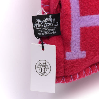 Hermes Wool Cashmere Avalon III Pillow PM Fuchsia Geranium 3 of 3