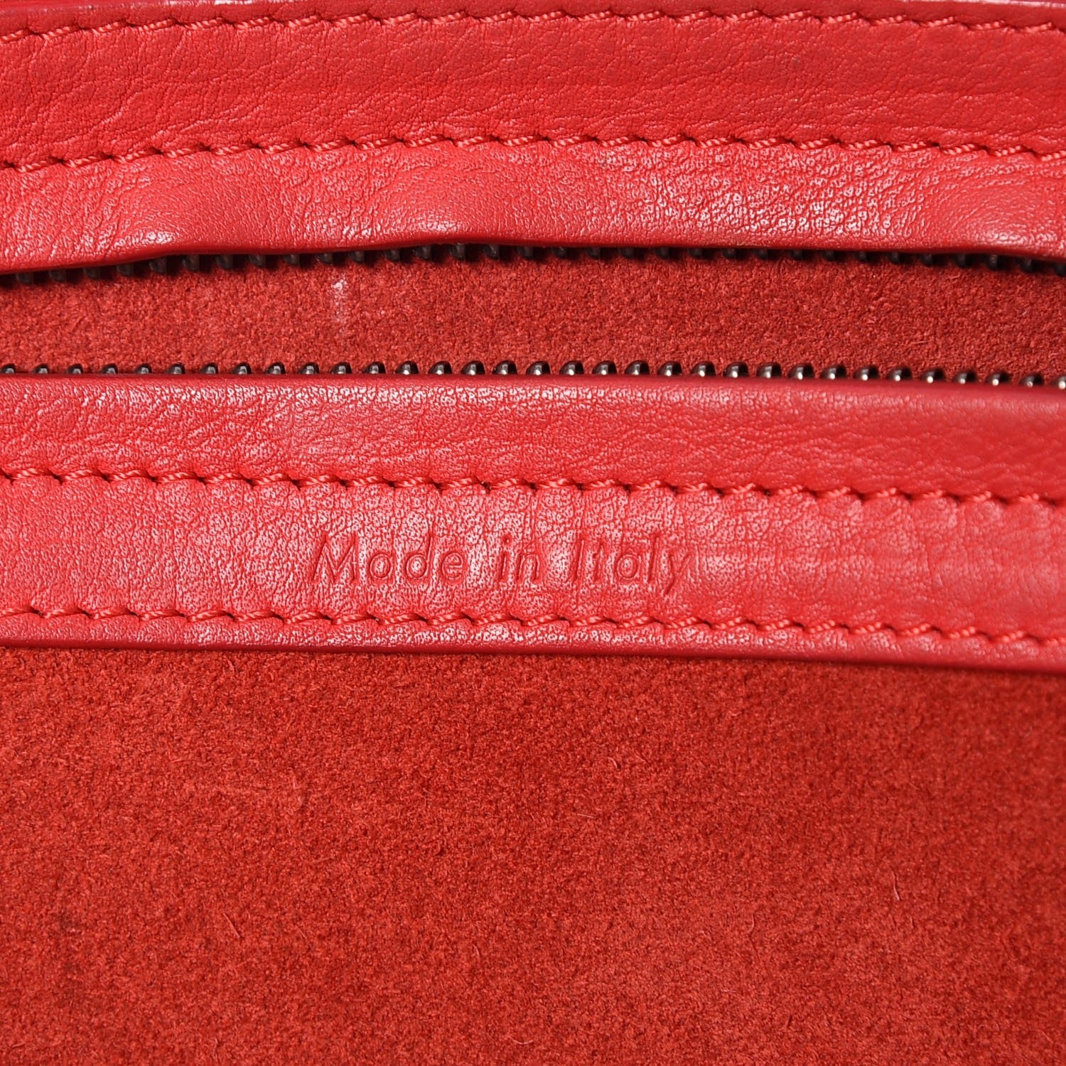 Celine Supple Calfskin Medium Phantom Luggage Vermillion 5 of 18