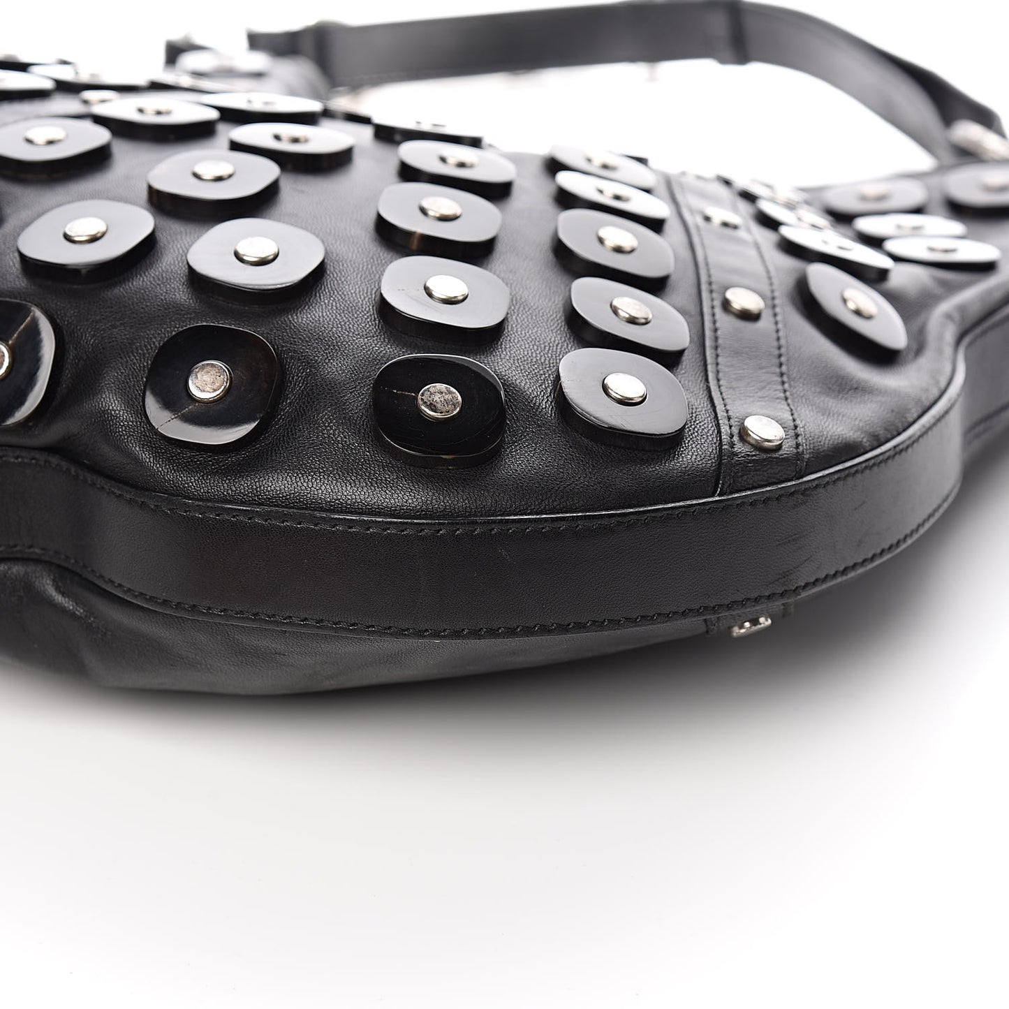 Calfskin Large Jewel Hobo Black