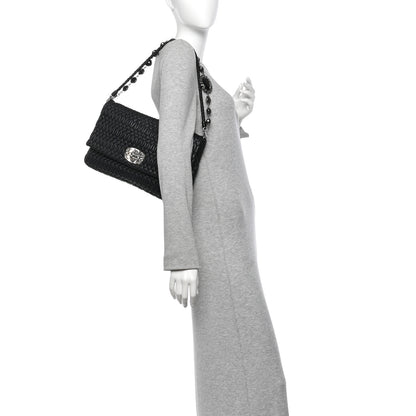 Miu Miu Nappa Matelasse Crystal Flap Clutch Black 3 of 23