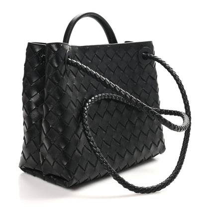 Bottega Veneta Nappa Intrecciato Small Andiamo Shoulder Bag Black 3 of 9