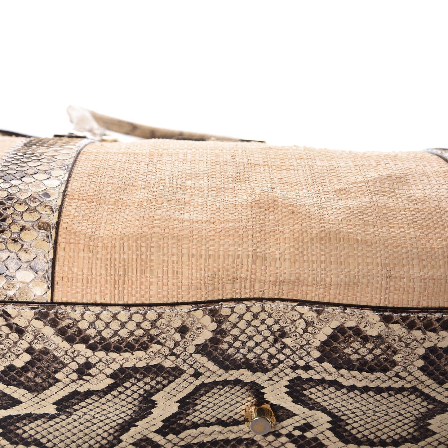 Raffia Python Tote