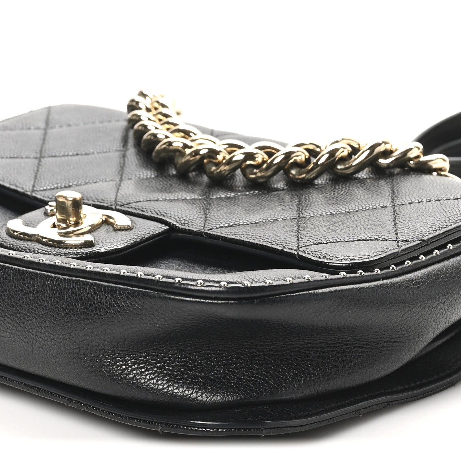 Chanel Caviar Quilted Small Studded Flap Black 10 of 10