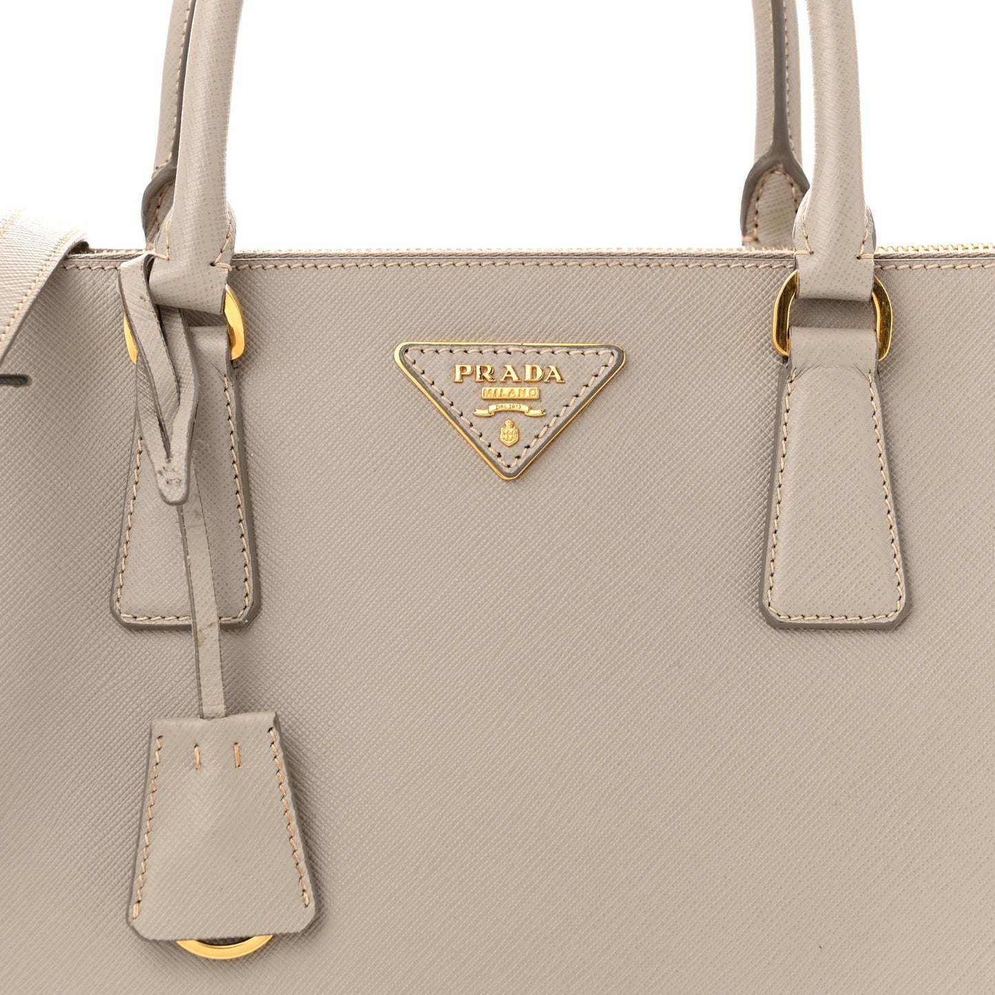 Saffiano Medium Galleria Double Zip Tote Pomice