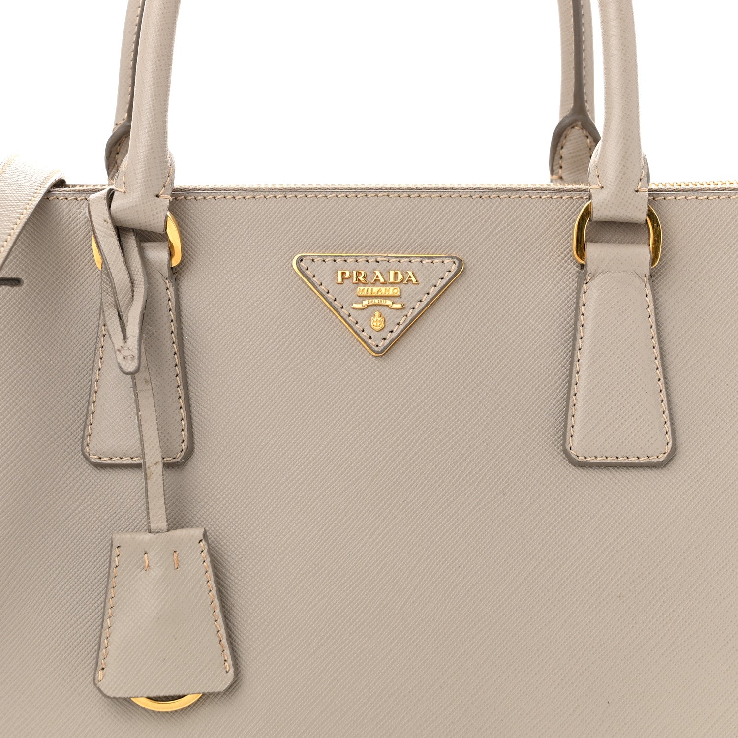 Prada Saffiano Medium Galleria Double Zip Tote Pomice 9 of 15