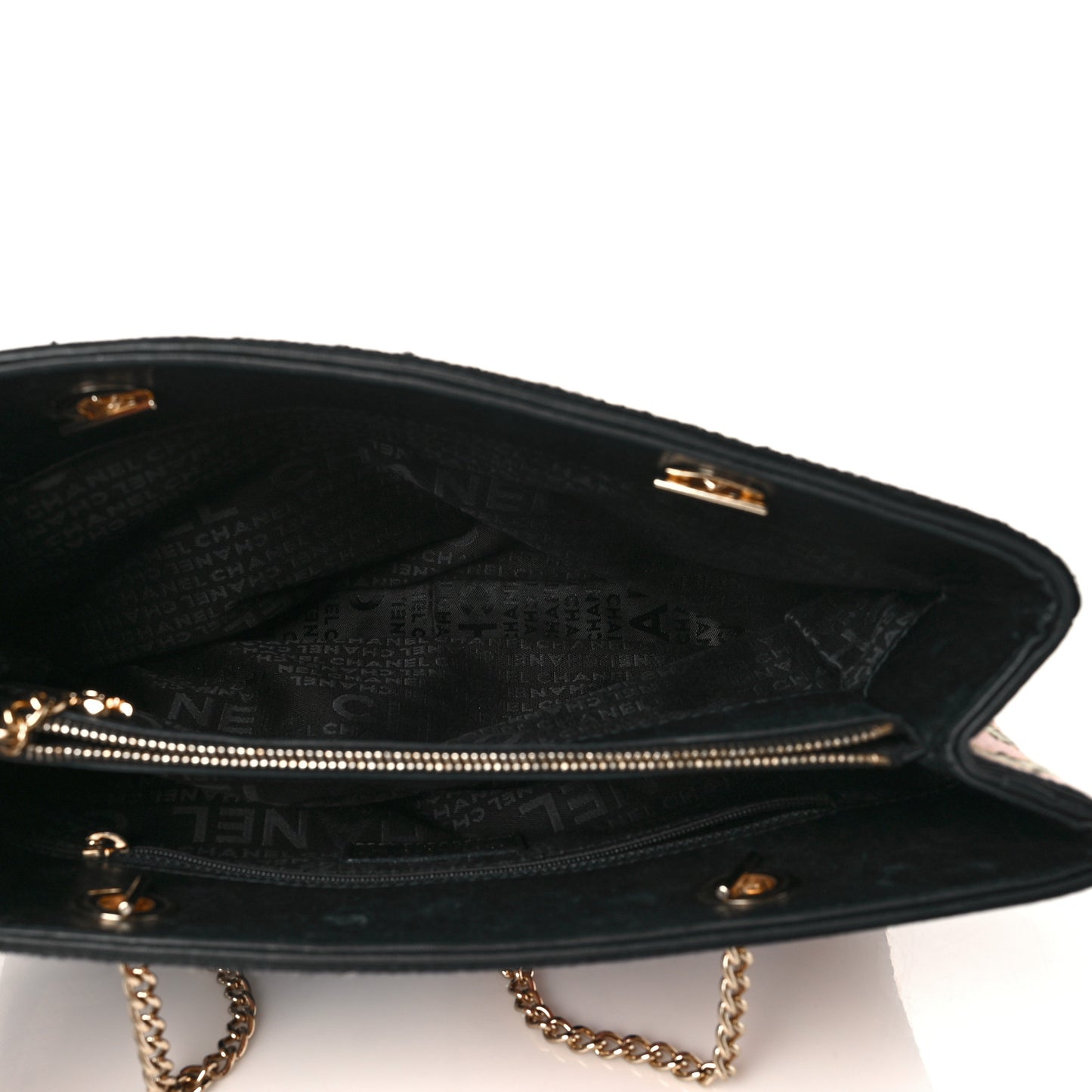 Needlepoint Precious Symbols Shoulder Bag Black