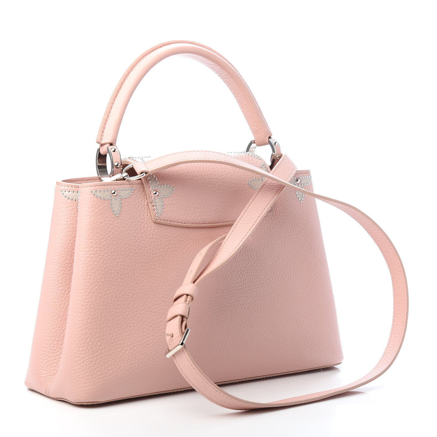 Louis Vuitton Taurillon Flowers Capucines PM Magnolia 3 of 9