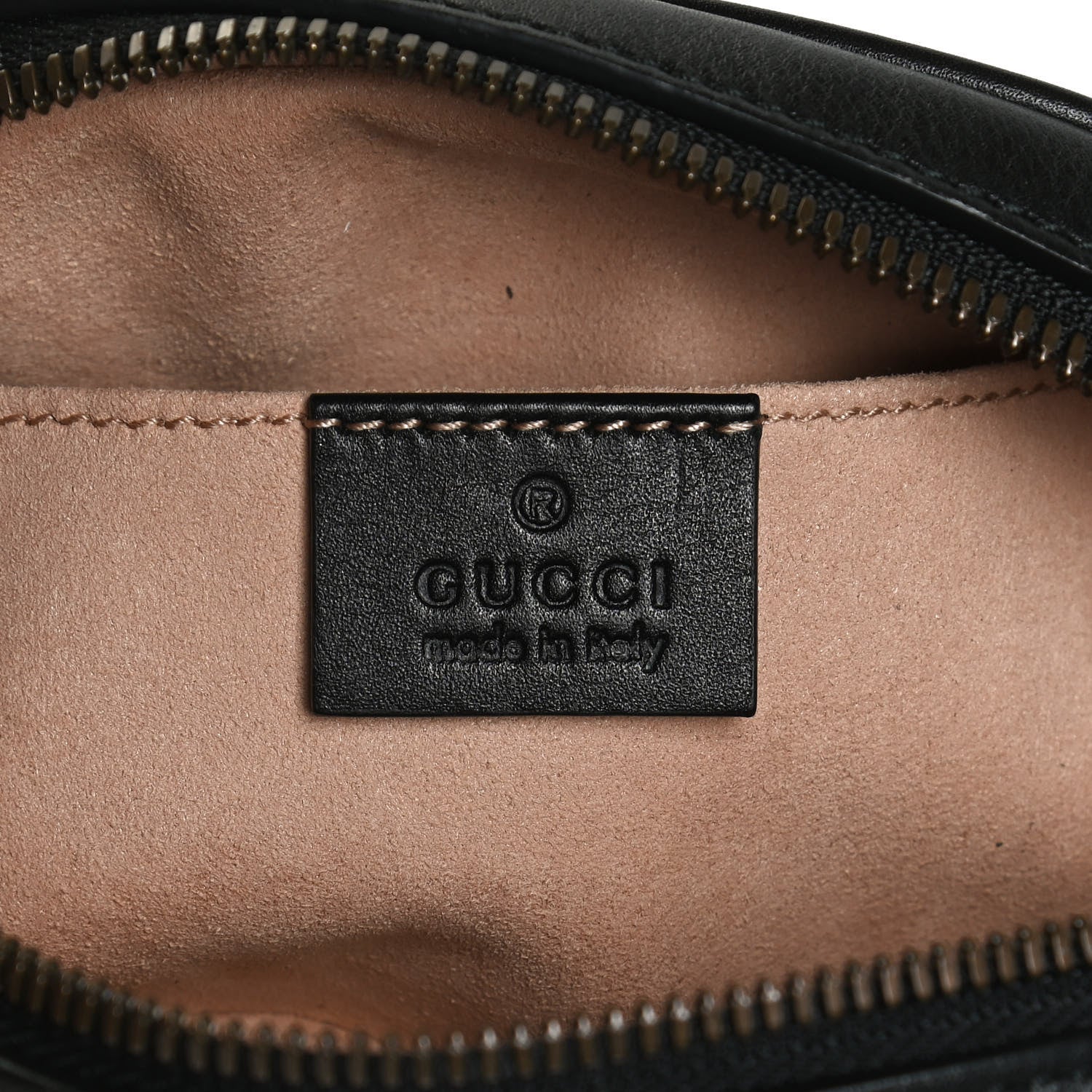 Gucci Calfskin Matelasse GG Marmont Belt Bag 95 38 Black 6 of 11