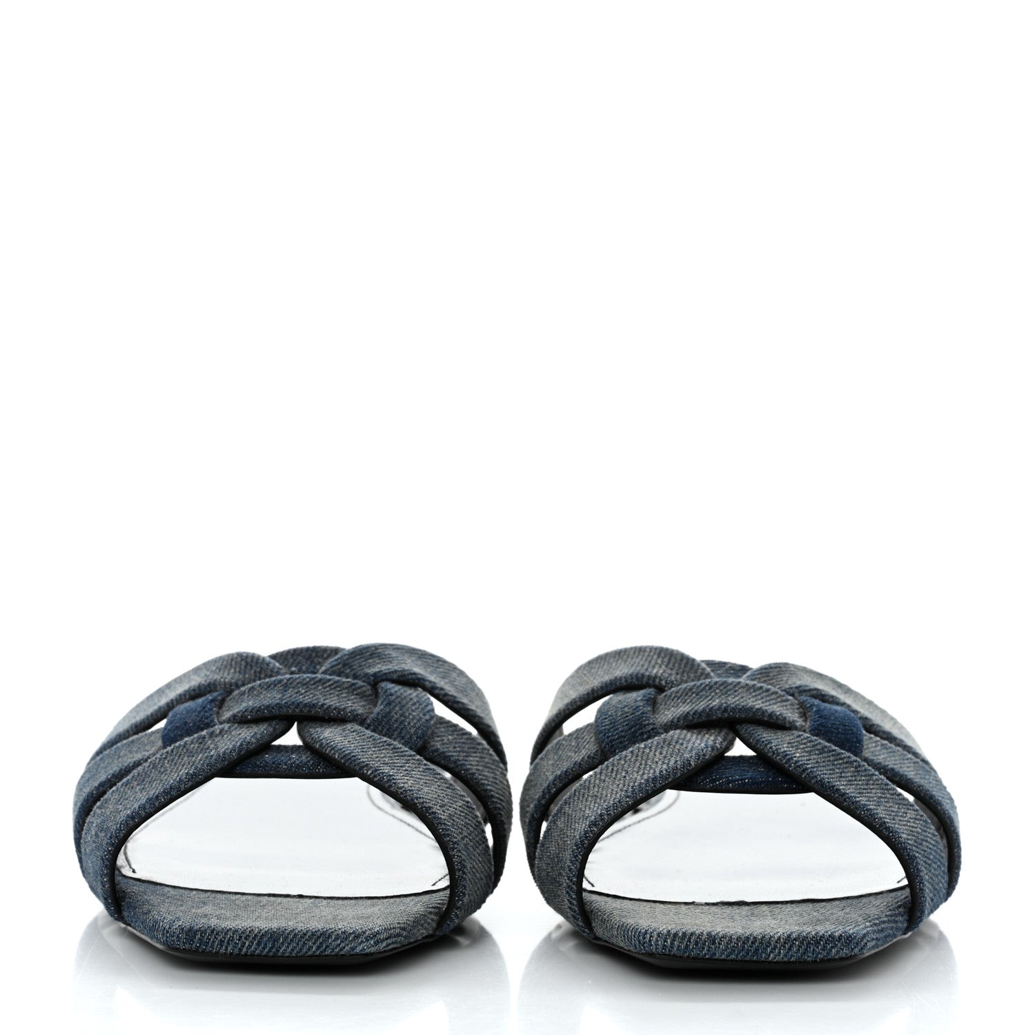 Saint Laurent Denim Tribute 05 Slide Sandals 35 Deep Navy Jeans 2 of 11