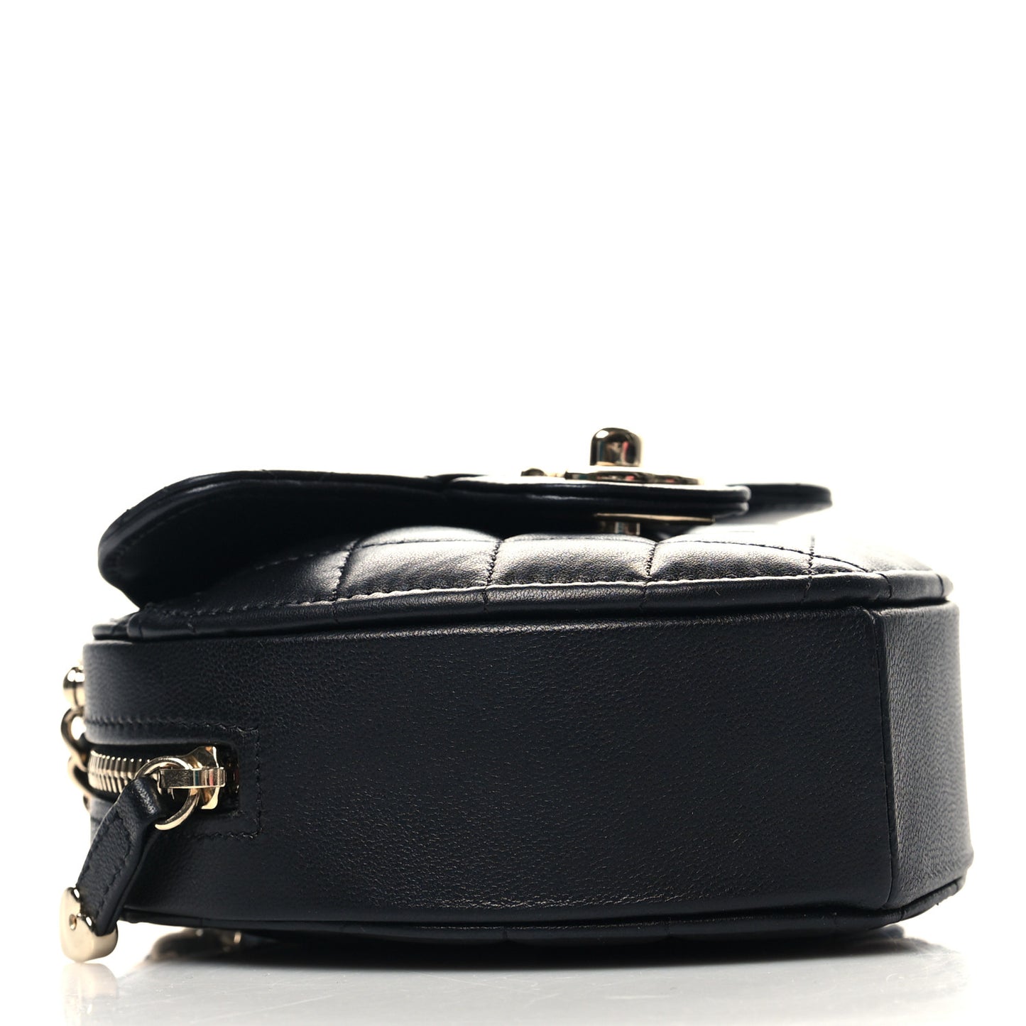 Lambskin Quilted CC In Love Heart Clutch With Chain Black