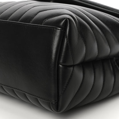Saint Laurent Calfskin Y Quilted Monogram Medium Loulou Chain Satchel Black 9 of 10