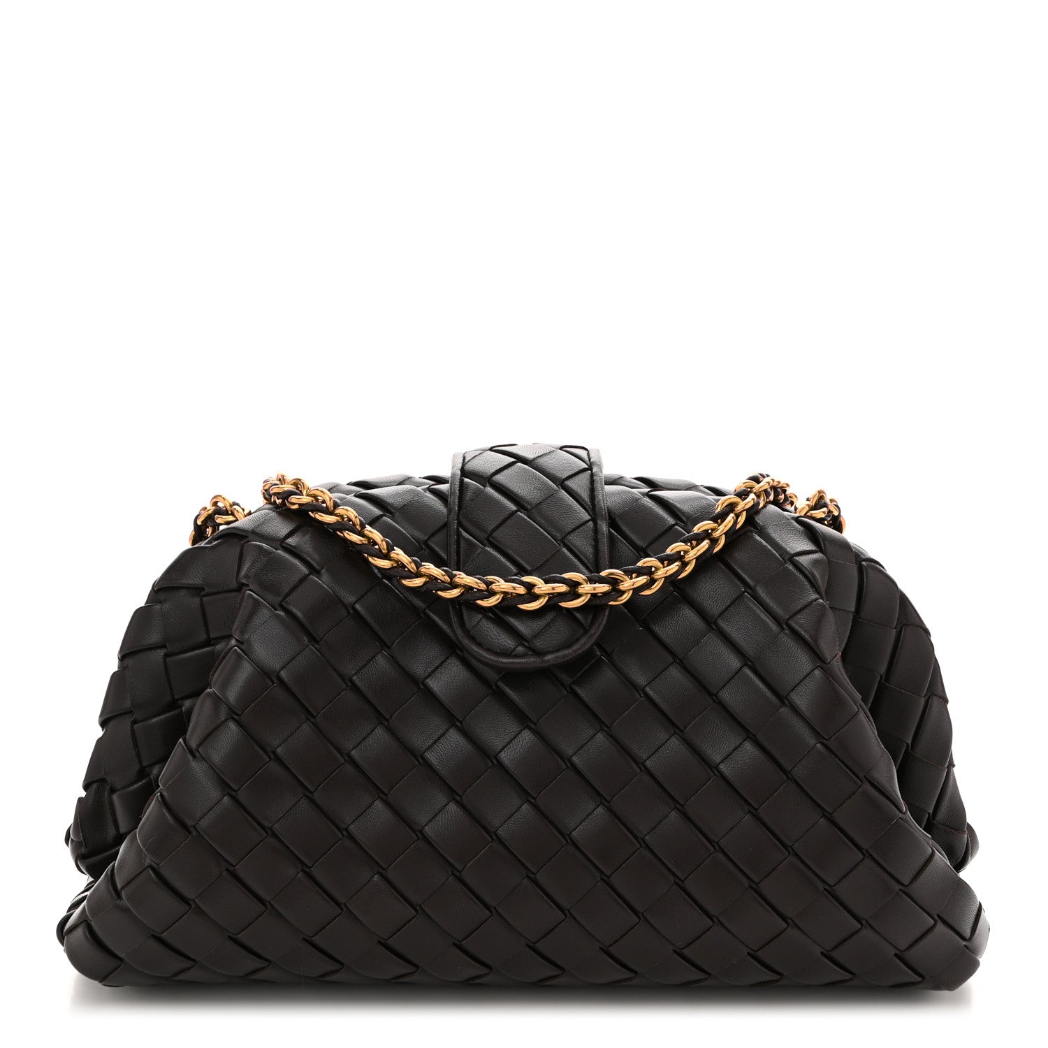 Bottega Veneta Nappa Intrecciato Teen The Lauren 1980 Clutch With Chain Fondant 1 of 9
