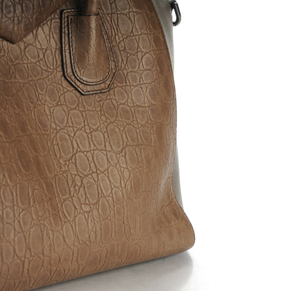 Givenchy Lambskin Crocodile Embossed Medium Antigona Grey 8 of 10
