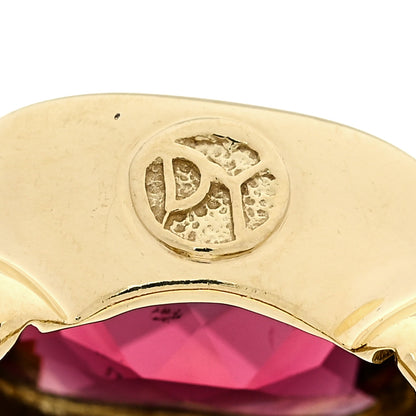 David Yurman 18K Yellow Gold Garnet 11mm Noblesse Ring 52 6 5 of 8