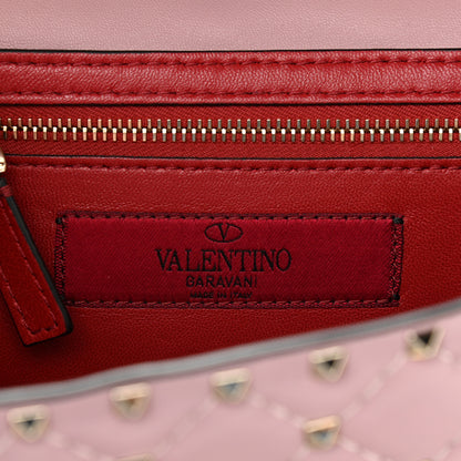 Valentino Garavani Nappa Rockstud Spike Wallet on Chain Water Rose 6 of 10