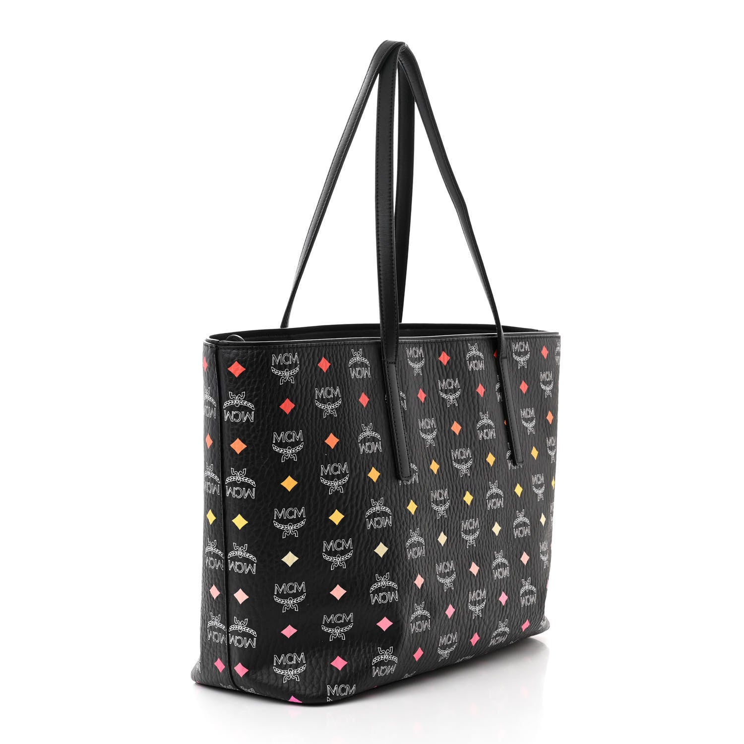 MCM Visetos Spektrum Medium Anya Shopper Tote Black 3 of 12