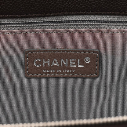 Chanel Soft Caviar Quilted Large CC Timeless Tote Dark Brown 7 of 14