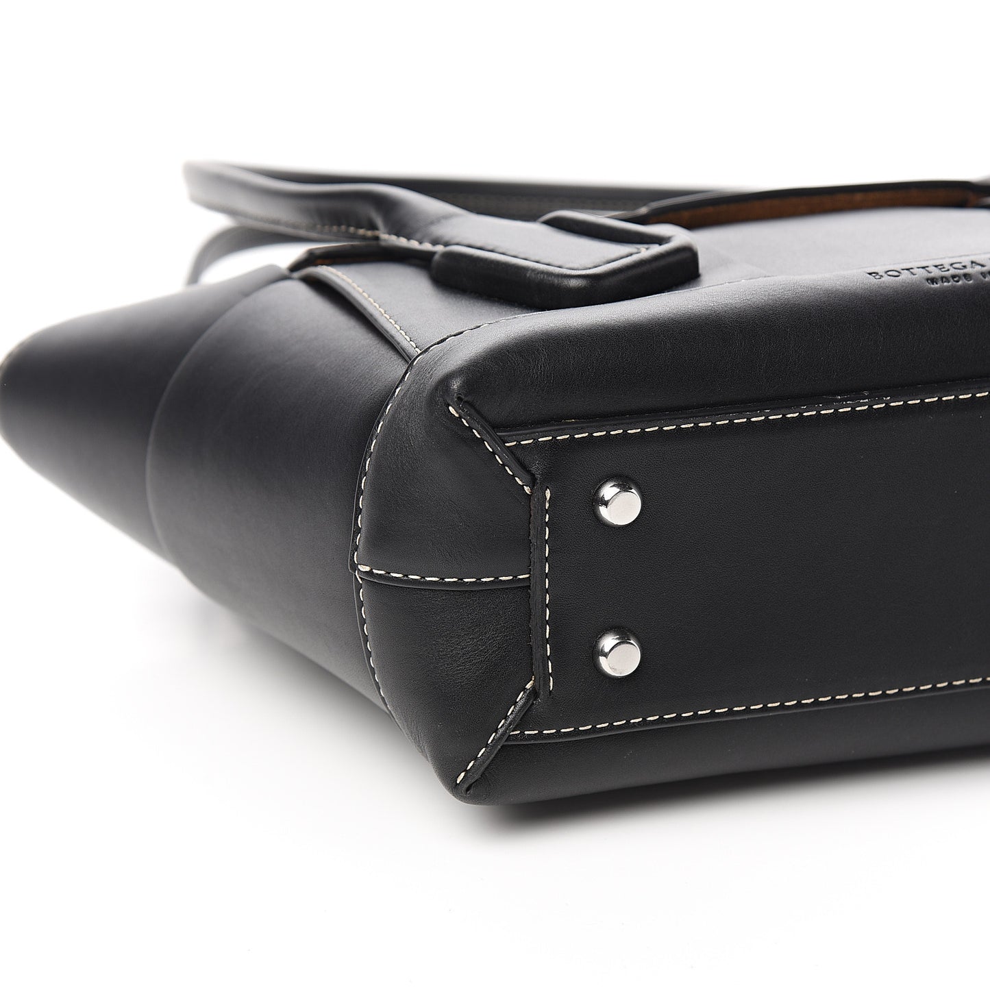 French Calfskin Maxi Intrecciato Small Arco Black