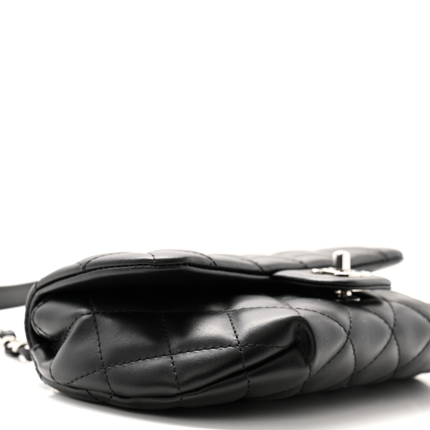 Chanel Calfskin Quilted CC Uniform Flap Belt Bag Black 9 of 11