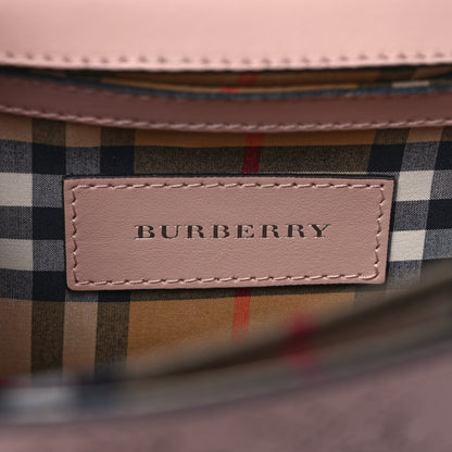 Burberry Calfskin Perforated Small Macken Crossbody Bag Fawn Pink 5 of 8
