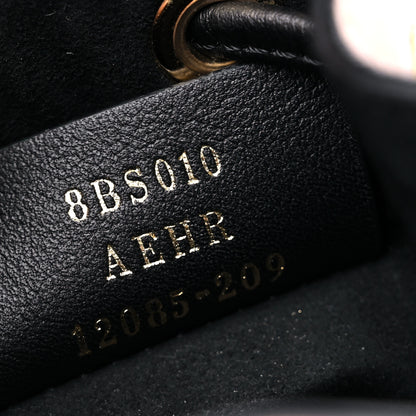 Fendi Vitello Fluffy Grace F is Fendi Logo Embossed Mini Mon Tresor Bucket Bag Rosa Quarzo Black 7 of 9