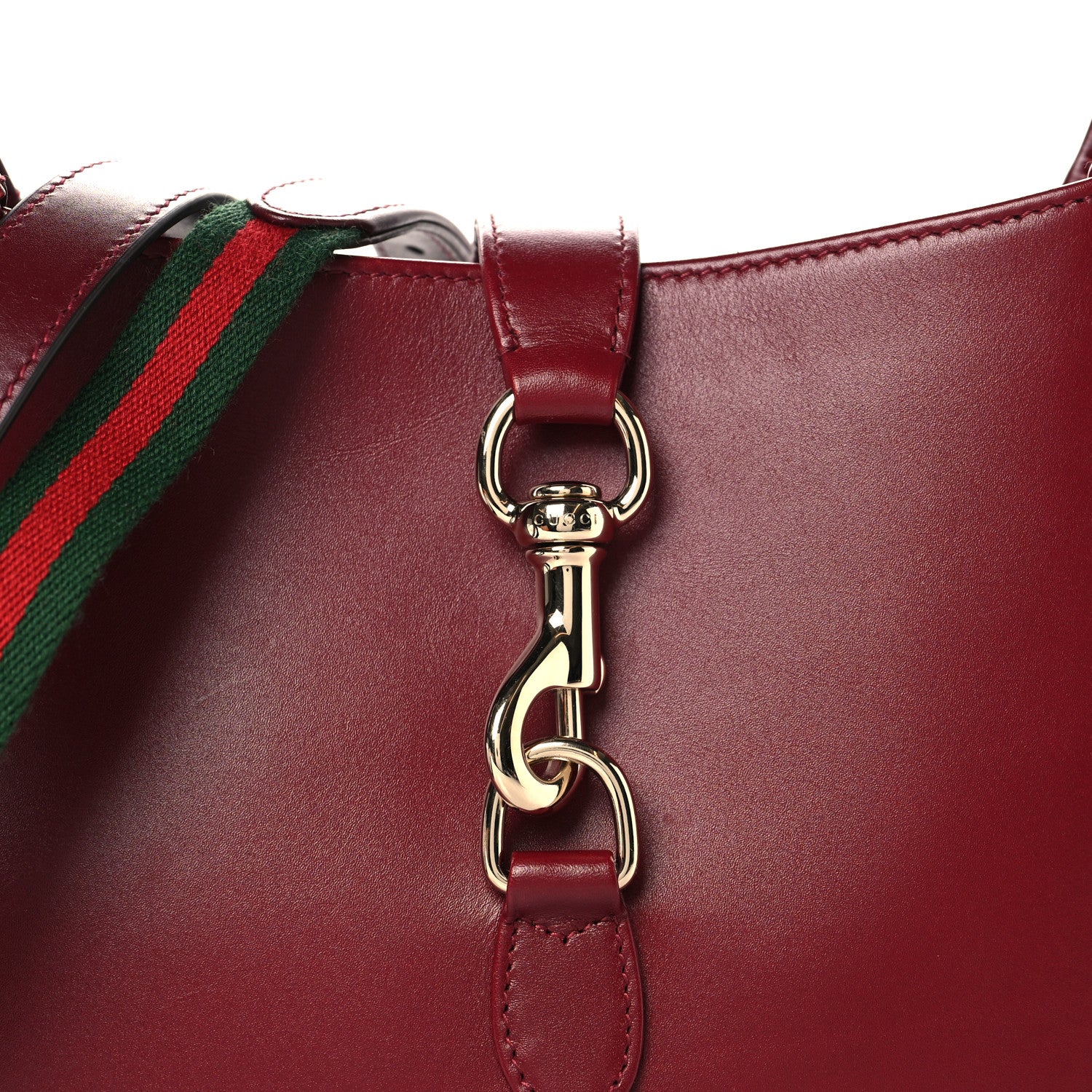 Gucci Ancora Calfskin Small Jackie Shoulder Bag Rosso 8 of 11