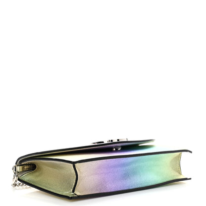 Christian Louboutin Iridescent Calfskin Loubi54 Crossbody Clutch Silver 4 of 11