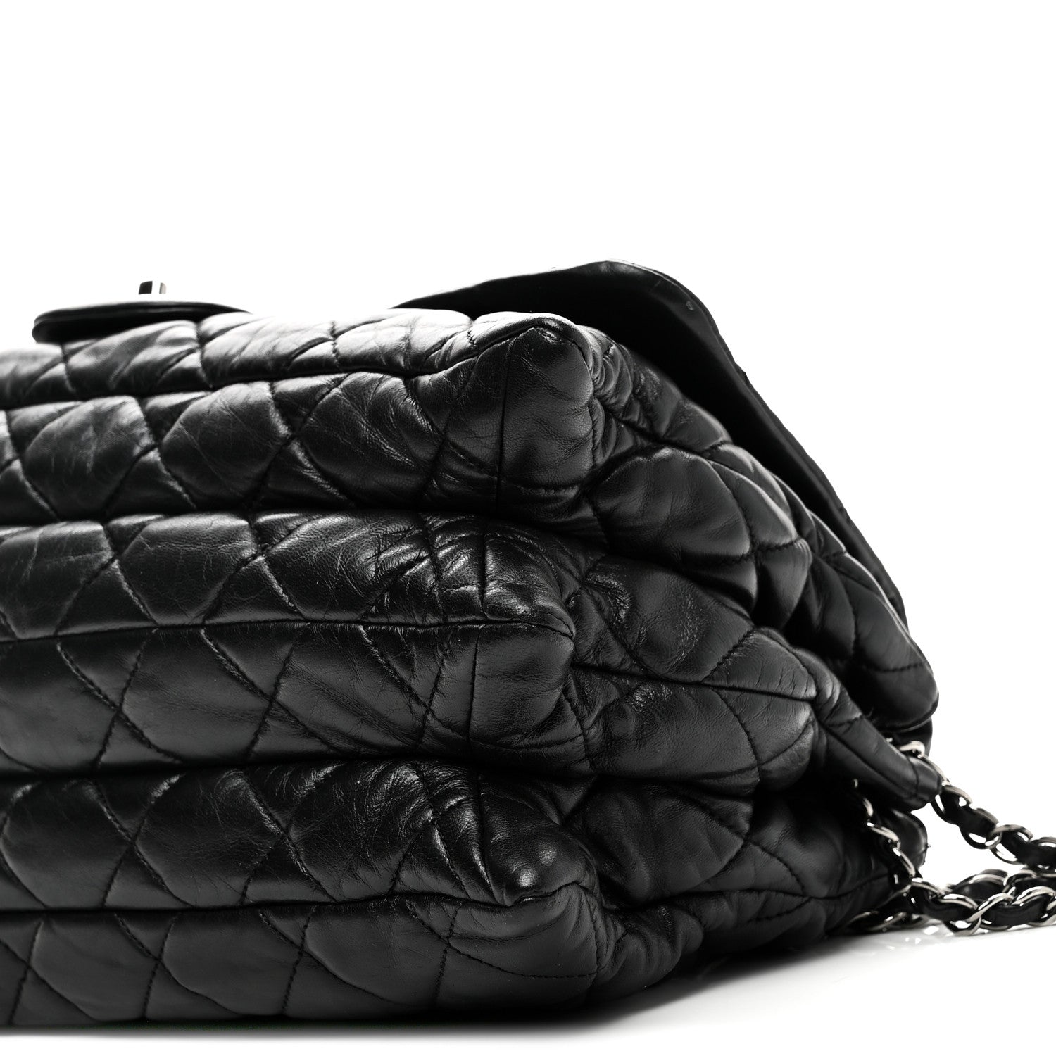 Chanel Lambskin Quilted Chanel 3 Accordion Flap Bag Black 10 of 10
