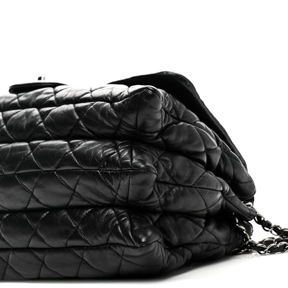 Chanel Lambskin Quilted Chanel 3 Accordion Flap Bag Black 10 of 10
