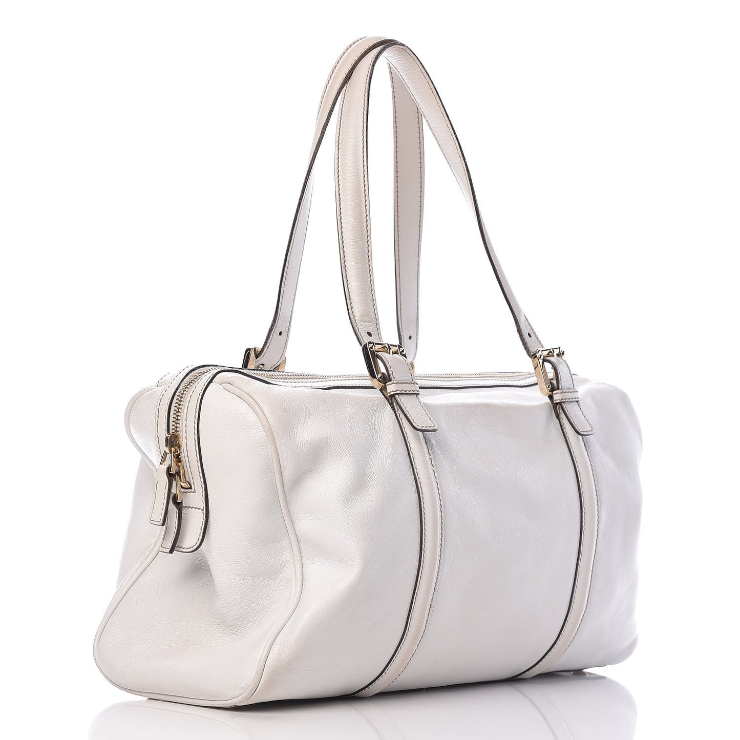 Calfskin Medium Britt Boston White