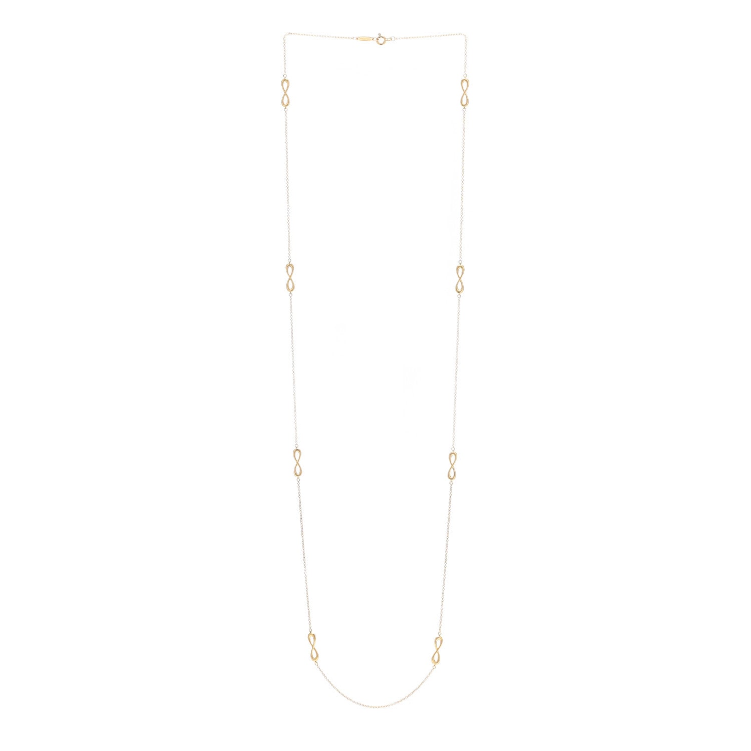 Tiffany 18K Yellow Gold Infinity Endless Necklace 3 of 5