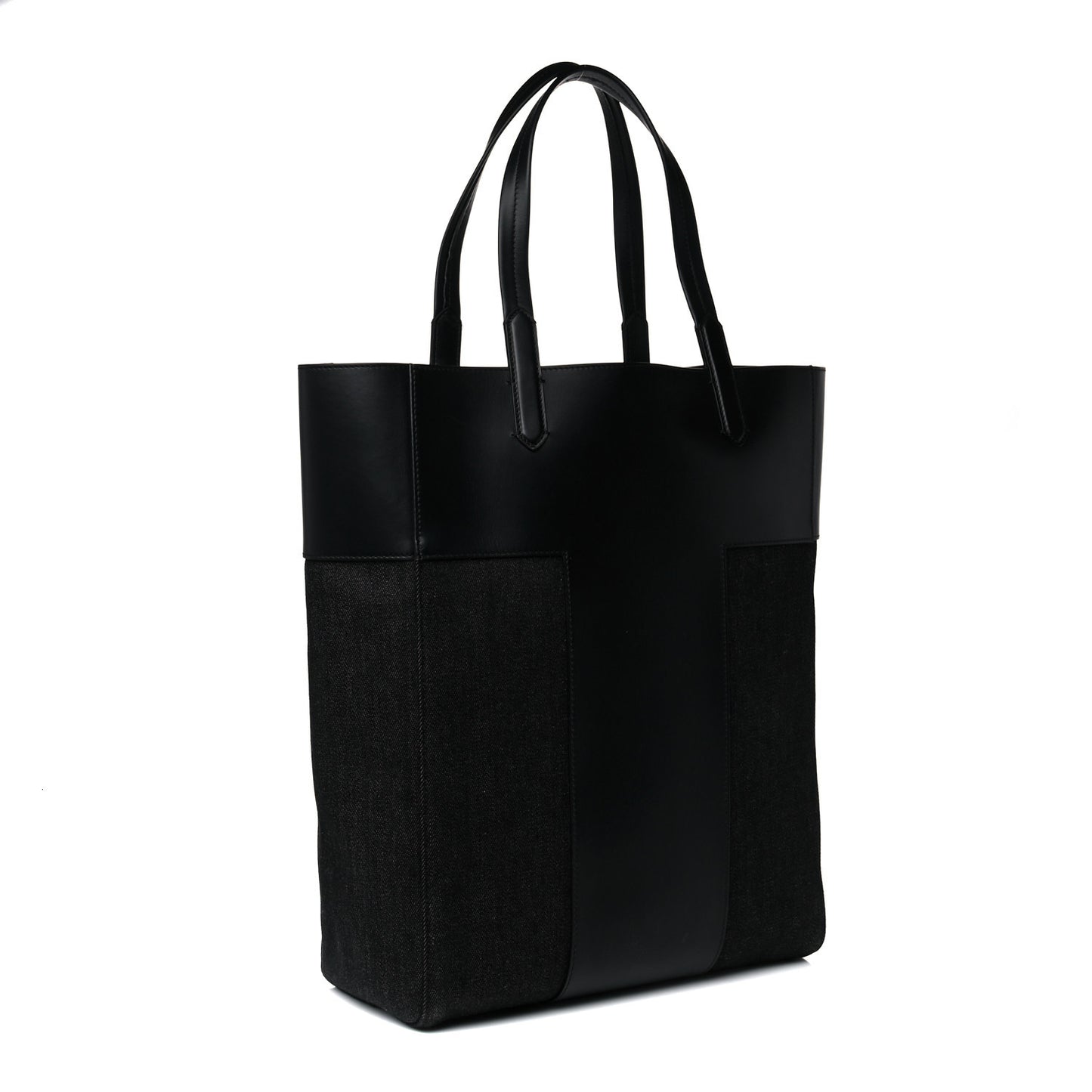 Denim North South Tote Black