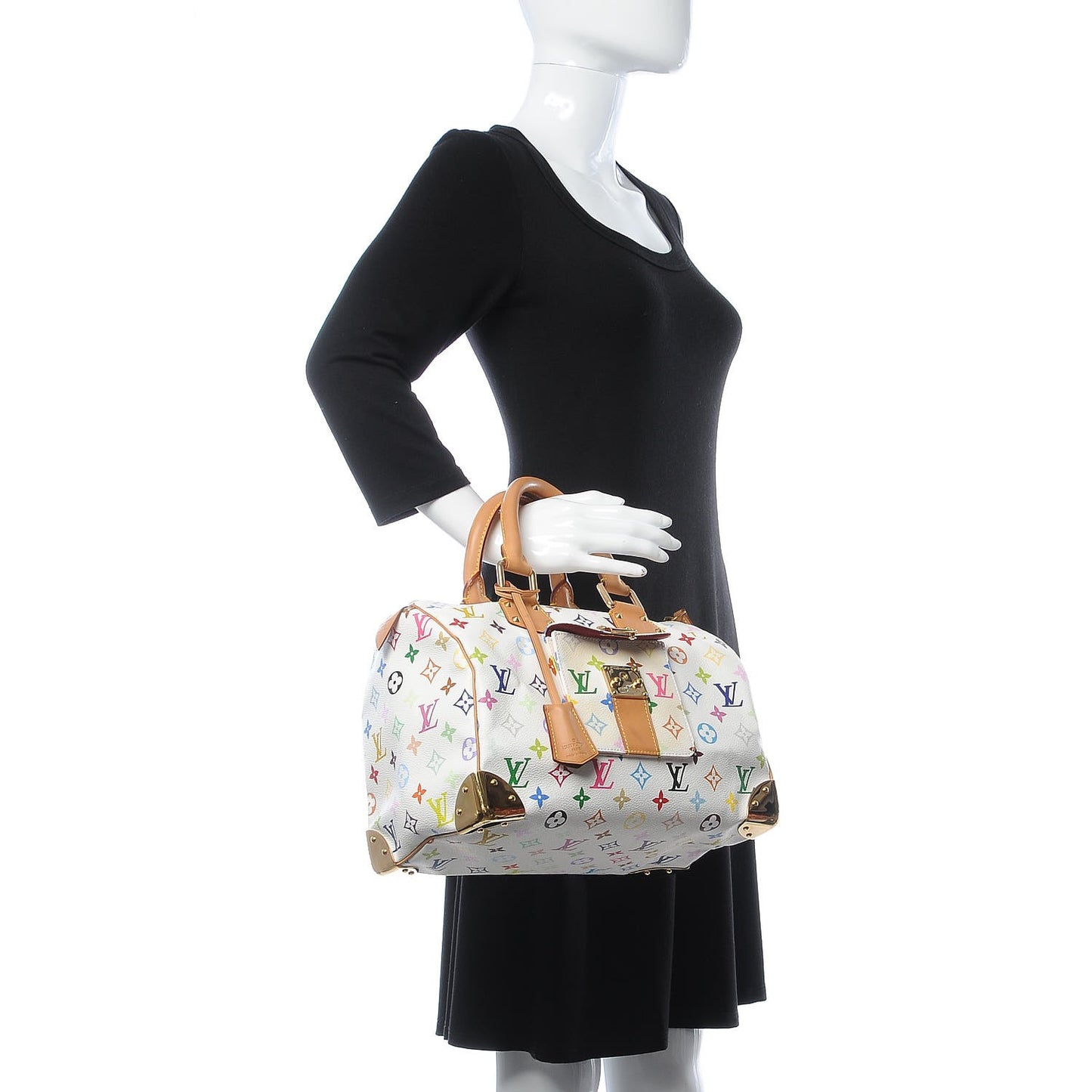 Monogram Multicolor Speedy 30 White
