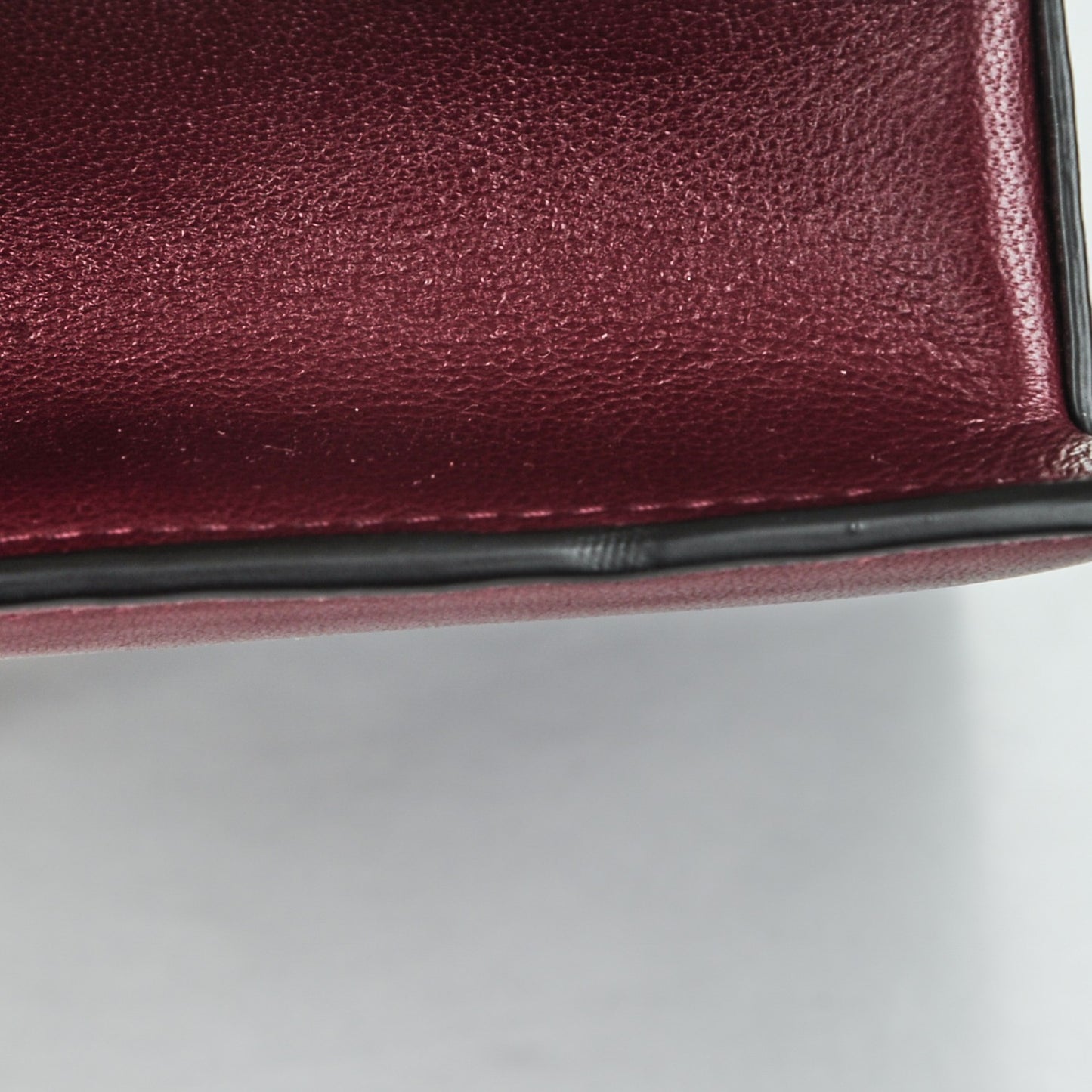 Calfskin Cheyne Clutch With Chain Rust Dune Burgundy