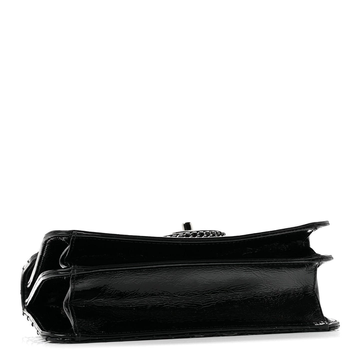 Patent Medium Madison Flap Black