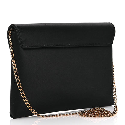 Versace Satin La Medusa Envelope Clutch Black 3 of 10