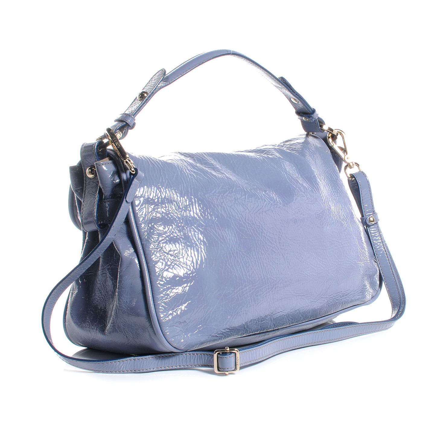 Vitello Naplak Fly Shoulder Bag Blue