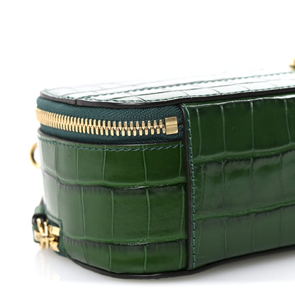 Chloe Calfskin Crocodile Embossed Mini C Vanity Bag Woodsy Green 10 of 11