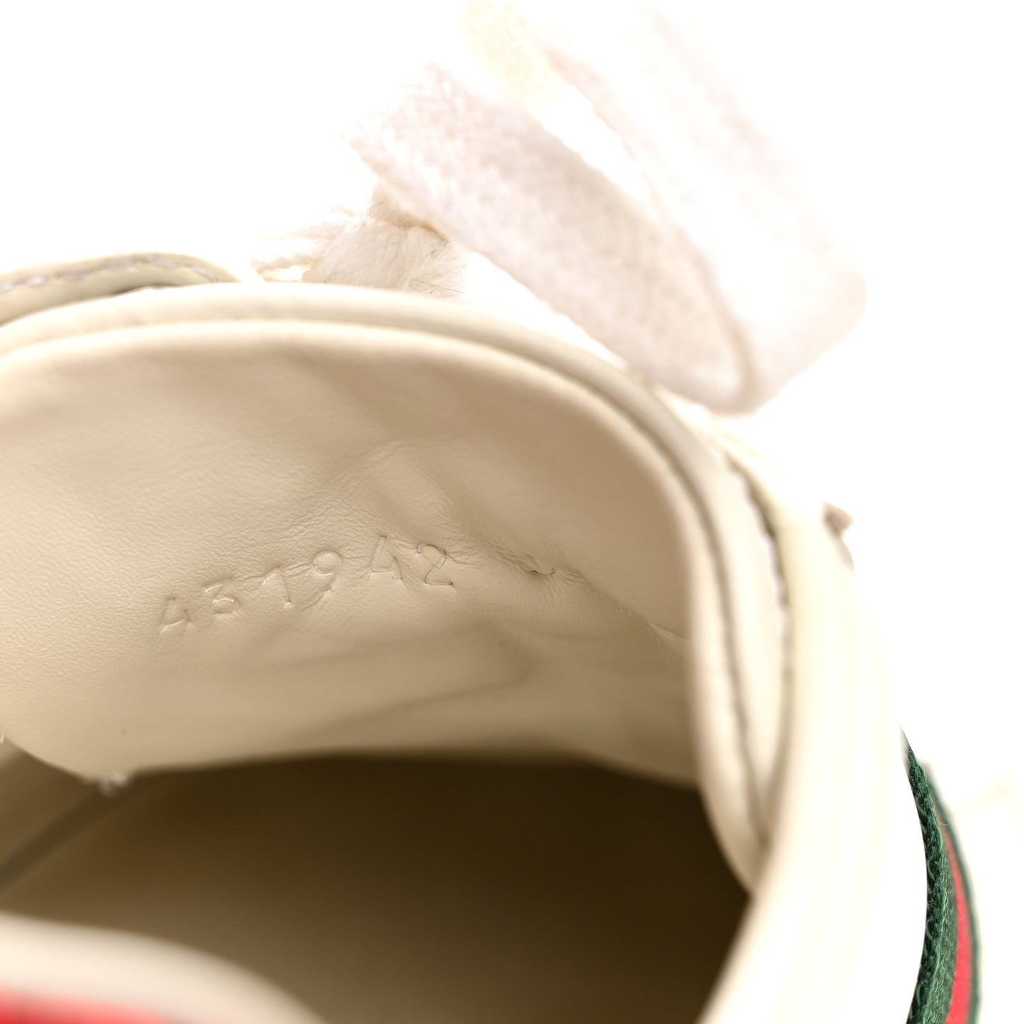 Calfskin Ayers Bee Embroidered Womens Ace Sneakers 36 White Green