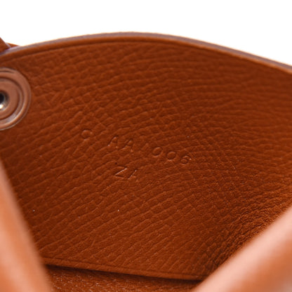 Hermes Epsom Calvi Card Case Gold 7 of 9