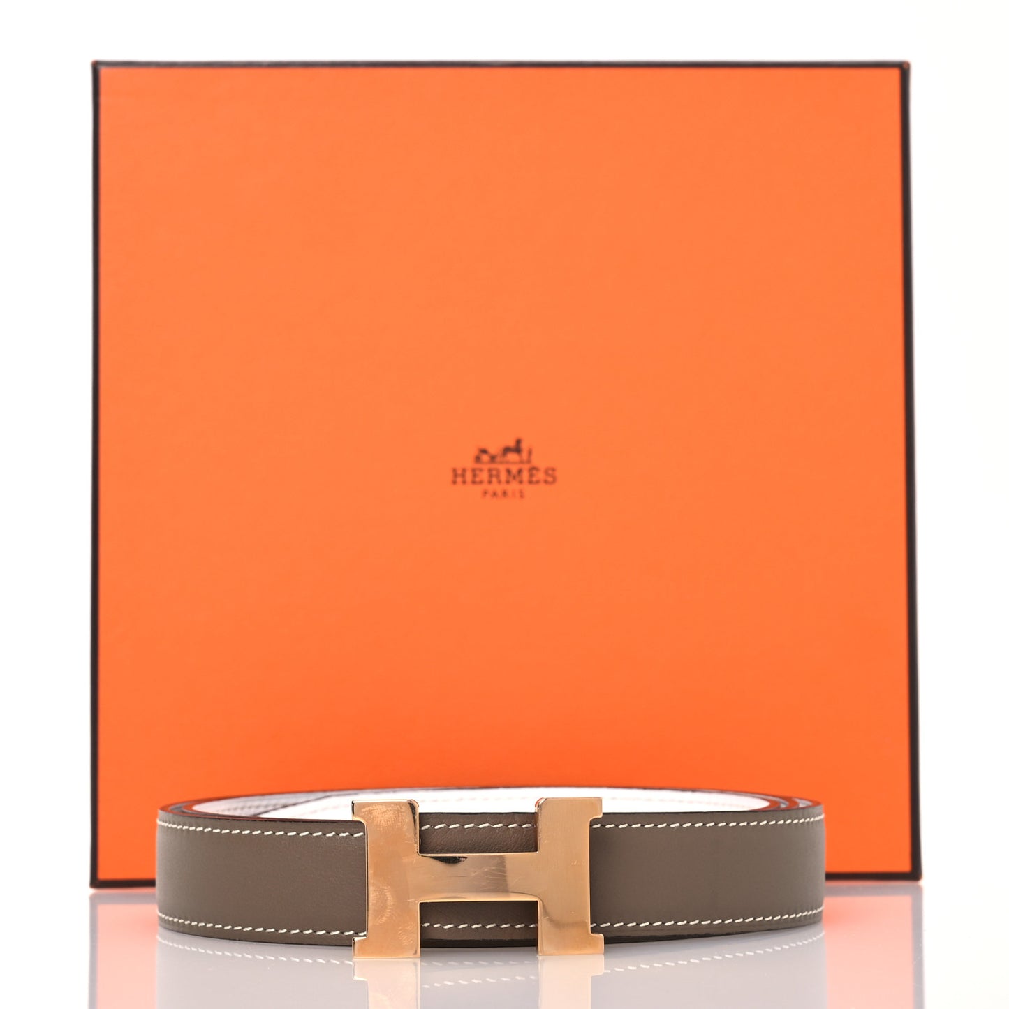Swift Epsom 32mm H Belt 95 38 Etoupe White