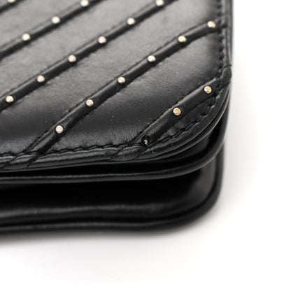 Chanel Calfskin Studded Chevron Quilted Flap Black 13 of 13