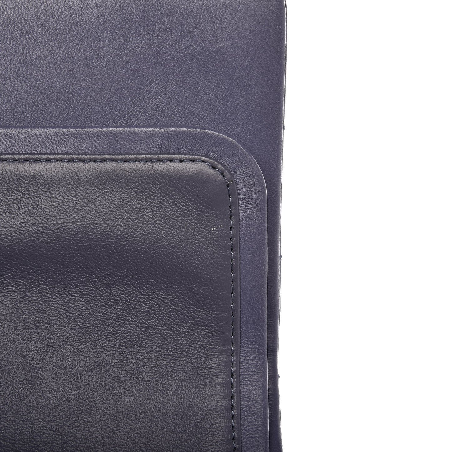 Lambskin Quilted Medium Double Flap Light Purple