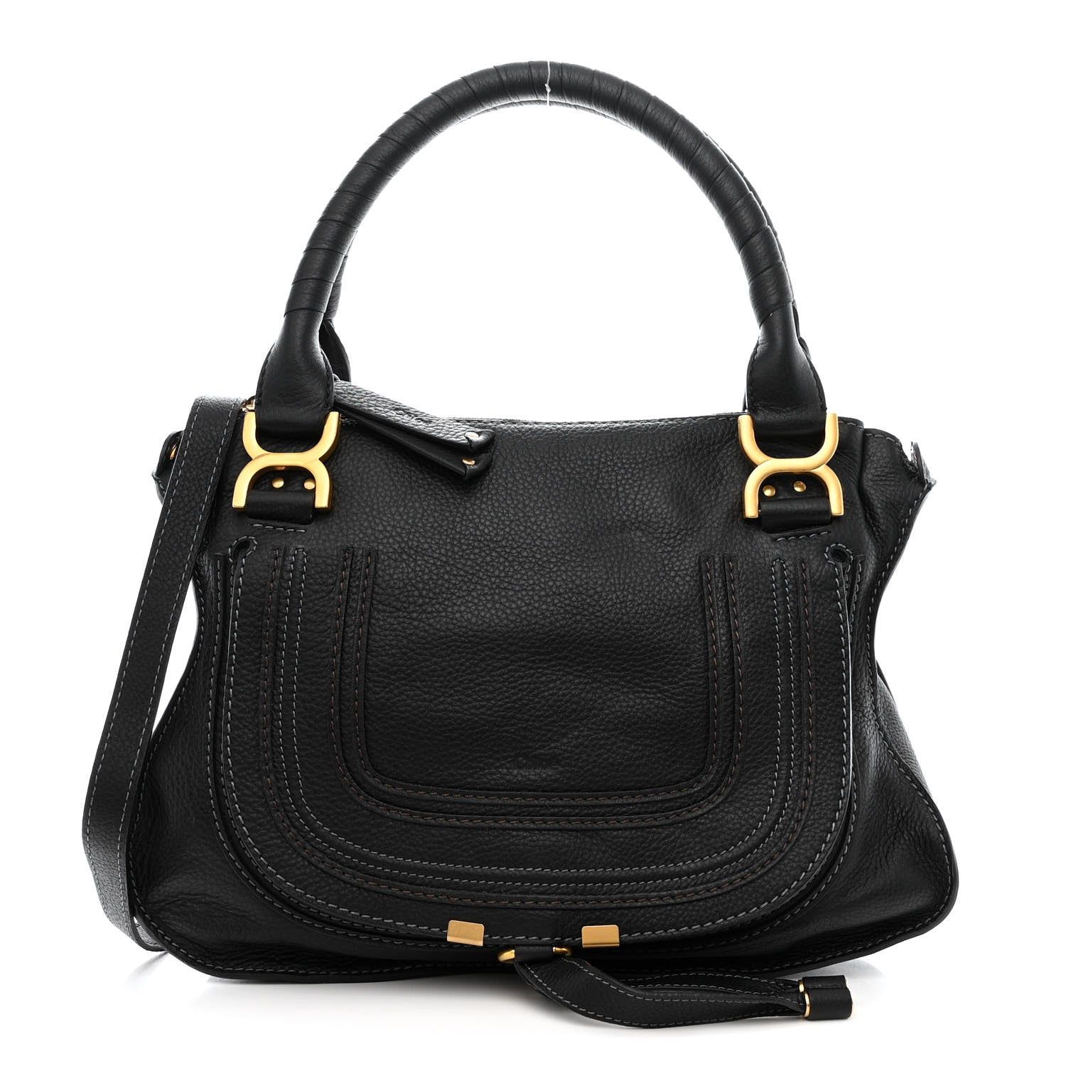 Chloe Calfskin Medium Marcie Satchel Black 1 of 10